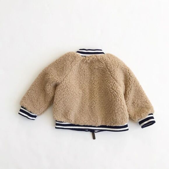 Janie and Jack NWT faux fur teddy jacket 6-12m - Picture 5 of 5